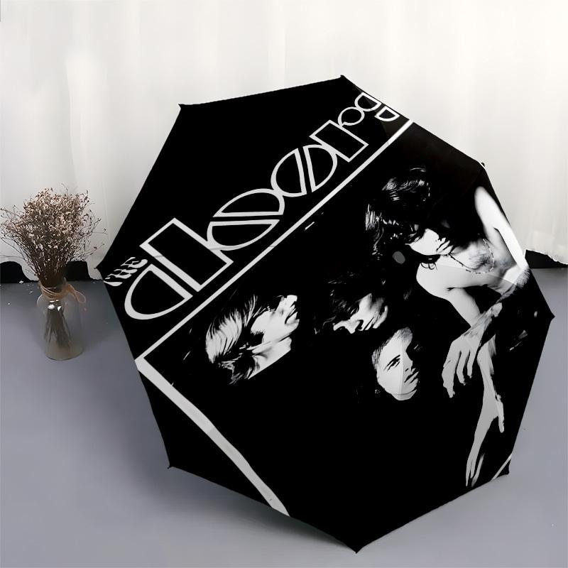 1pc The Doors Automatic Open, Windproof, Compact Travel Umbrella, Gift for Birthday, Christmas, Business 93069