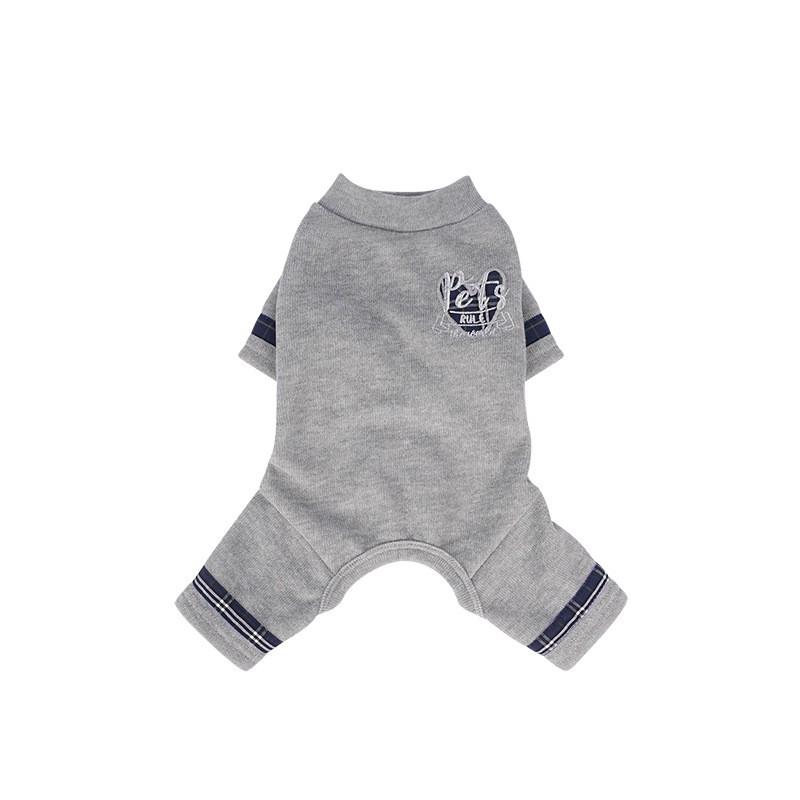 Winter Warm Pet Sweater Small Dogs - Cotton Knit Turtleneck Four-Legged Coat With Plaid Patchwork Embroidery