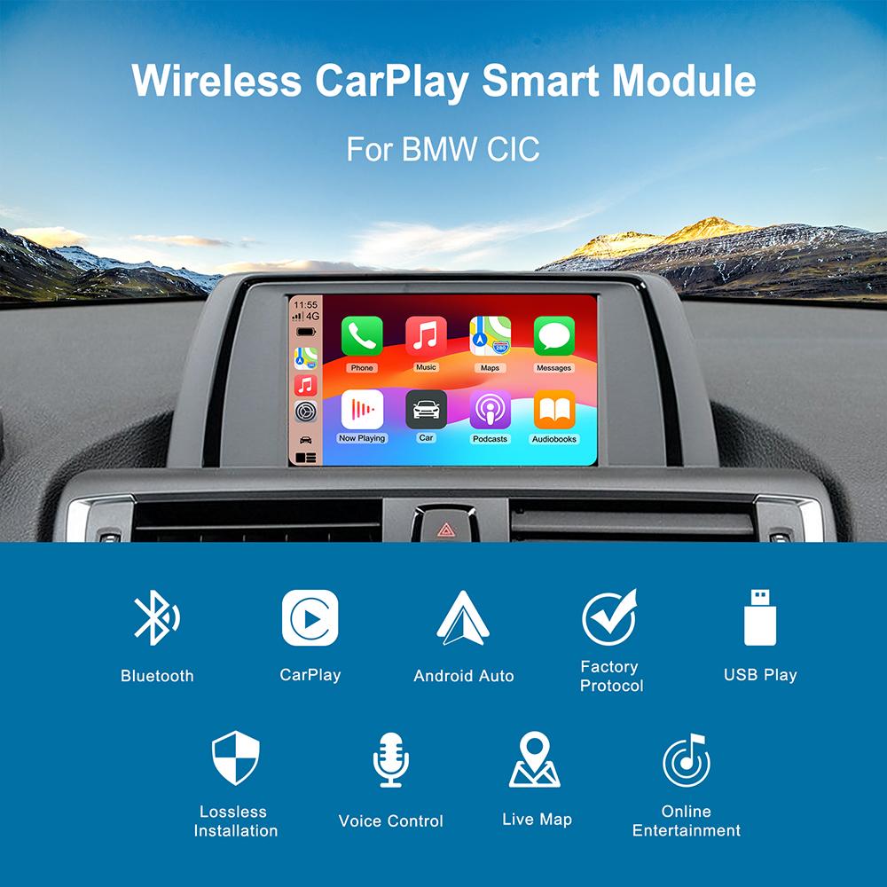 Wireless CarPlay for BMW NBT,CIC System 1 2 3 4 5 6 7 Series X1 X3 X4 X5 X6 MINI E60 E84 E70 F26 F25 F10 F11 F20 F21