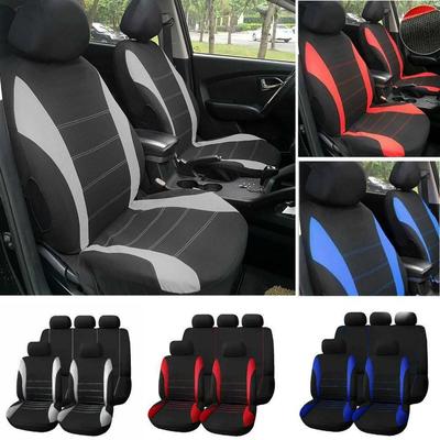 9pcs Auto Seat Covers for Car Truck SUV Van Universal Breathable Washable Protectors Polyester Car Seat Cover Car Accessories