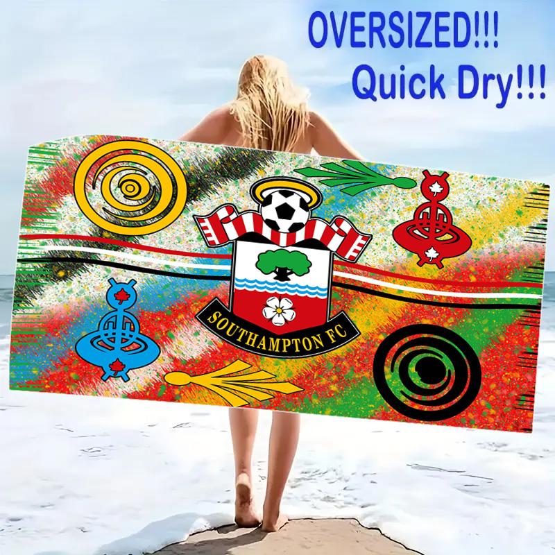 Southampton Fc Print Beach Towel, Large Soft Quick Dry Towel for Beach Camping Swimming