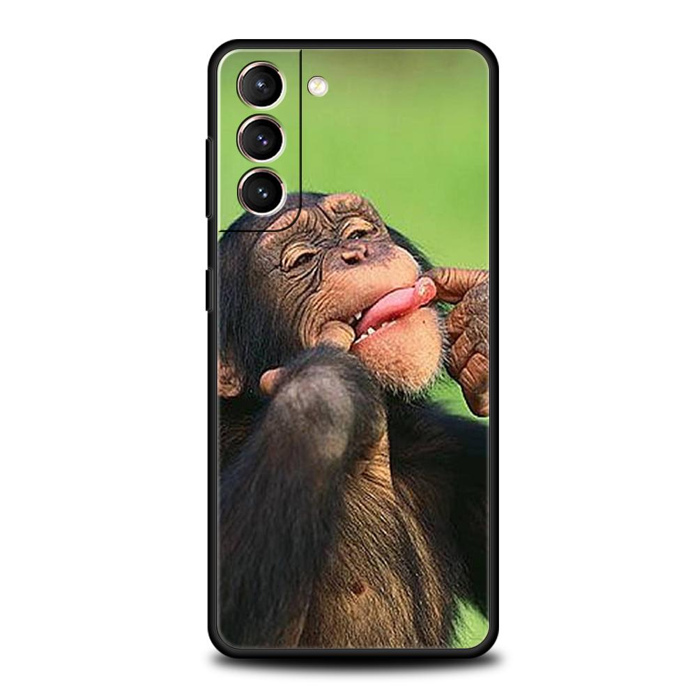 Monkey Phone Case For Samsung Galaxy S25 Edge S24 S23 S22 Ultra S20 S21 FE 5G S10 S9 Plus S10E Soft Cover