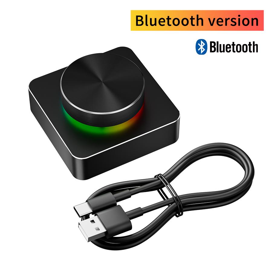 USB ovladač hlasitosti Multimediální otočný ovladač Klávesnice s drátovým/Bluetooth/2.4G připojením Mini klávesnice PC počítač Reproduktor Zvukový ovladač hlasitosti pro Win/Mac