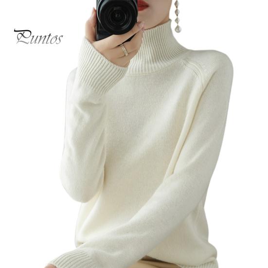 

Женский свитер с высоким воротником и длинным рукавом, трикотажные топы с ребристой отделкой, однотонные, свободного кроя, утолщенные топы S белый