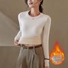 Yuzhaolin Women's Fleece Lined Round Neck Knit Base Layer