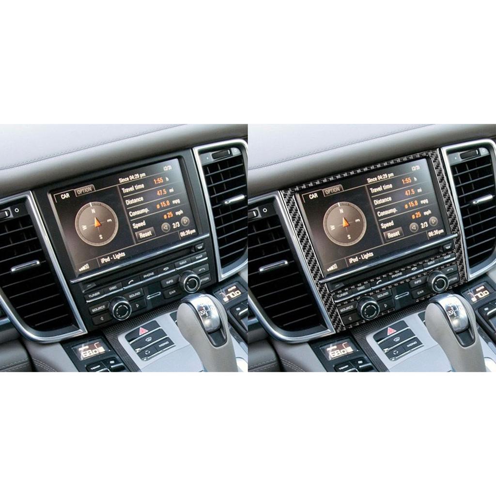 For Porsche Panamera 2010-2016 Real Carbon Fiber Navigation Screen Decoration Panel Trim Cover Car Interior Accessories