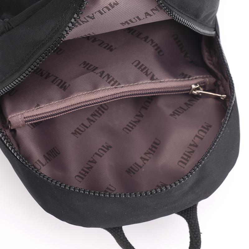 Women's Backpack Solid Color Schoolbag Nylon Travel Bag Shell Backpack