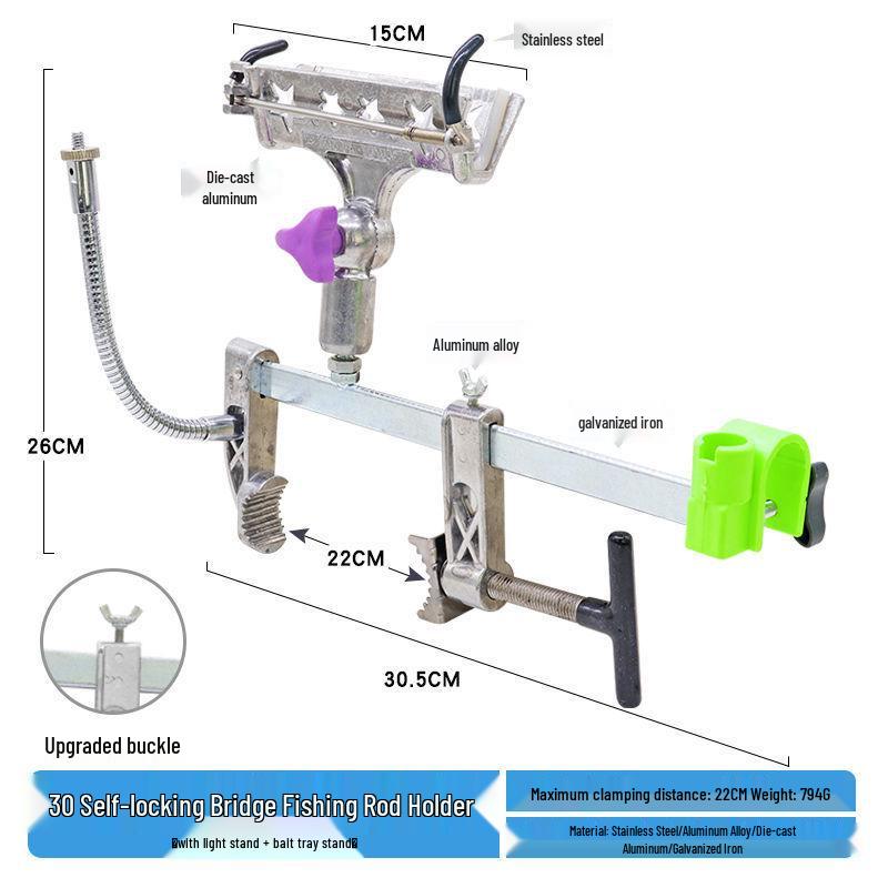 Multi-Functional Fishing Rod Holder for Ice, Boat, and Raft Fishing