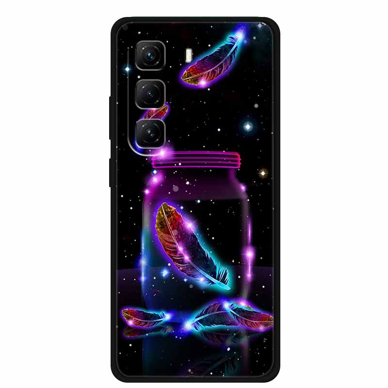 

Для Infinix Для Infinix Hot 60 Pro Мінімалістичний Технологічний Стиль Чорний М який Силіконовий Чохол-Бампер Захисний Ударостійкий Fundas For Hot 60 Pro