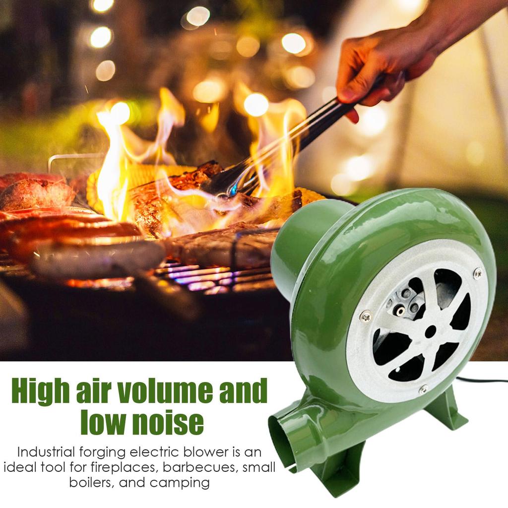12V Electric Blower Fan BBQ Fan 100v 240v Suitable for Barbecue Mini Blacksmith Forges Blower with Speed Adapter 30W/40W/60W/80W