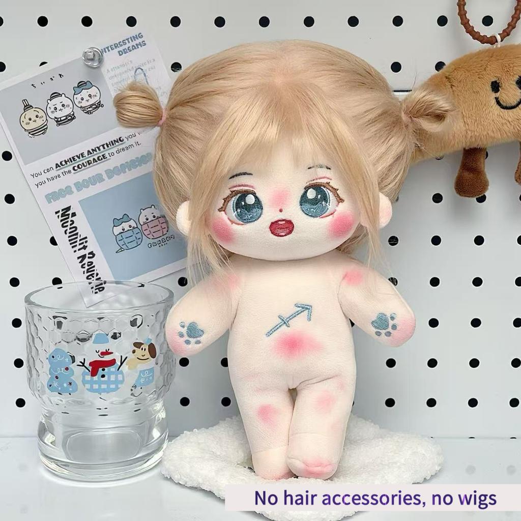 20cm Kawaii Toys Nude Cotton Body Sagittarius Doll Cartoon Doll Cute Face New Naked Figure Idol Star Dolls Fans Collection Gifts