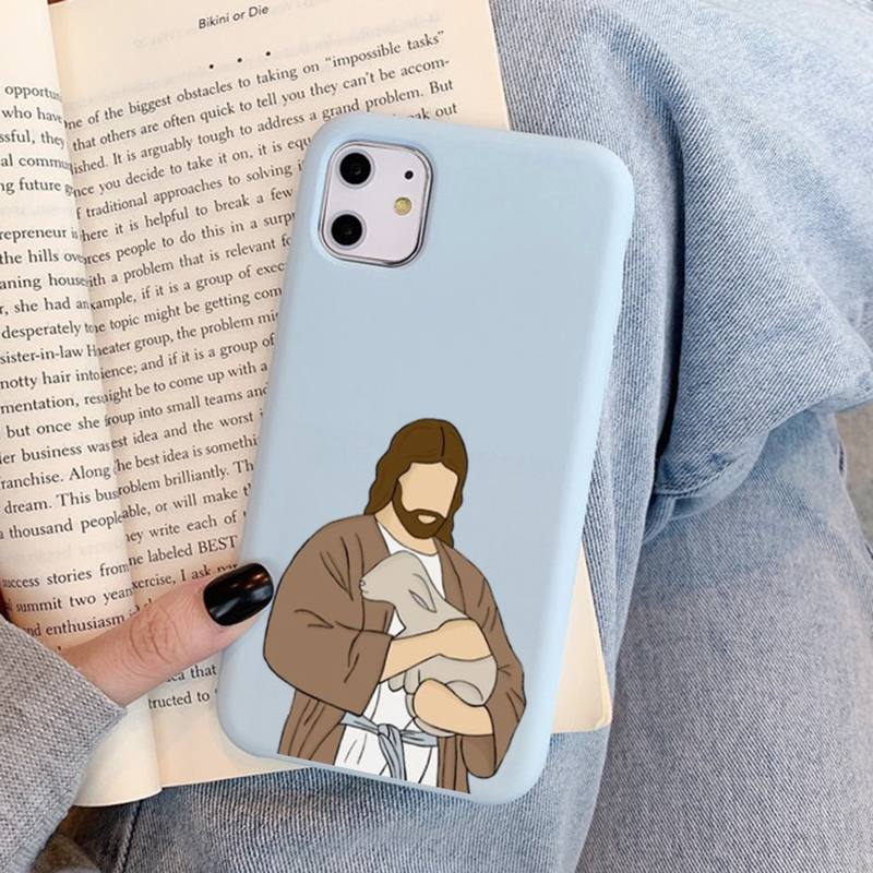 New Faith Christian Religious Jesus Clear Phone Case Soft Solid Color for iPhone 11 12 13 mini pro XS MAX 8 7 6 6S Plus X XR
