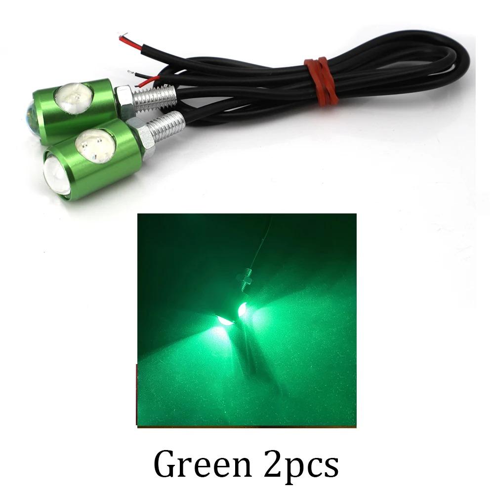 

2Pcs LED Motorcycle Signal Lamp Super Bright LED Car Number License Plate Bolt Screw Tail Rear Light Brake Fog Lamp Bulb