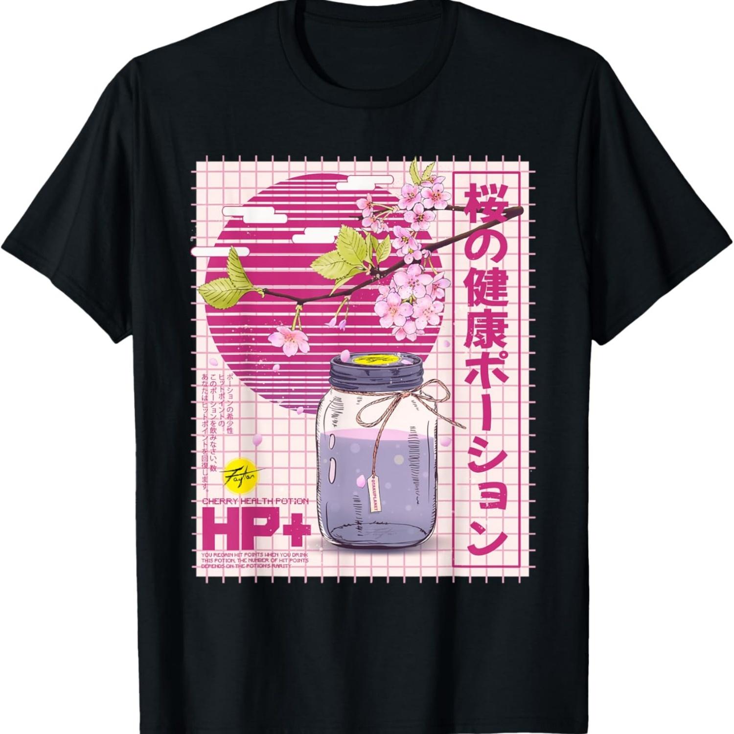 health potion in kawaii vaporwave anime grunge pastel goth T-Shirt S