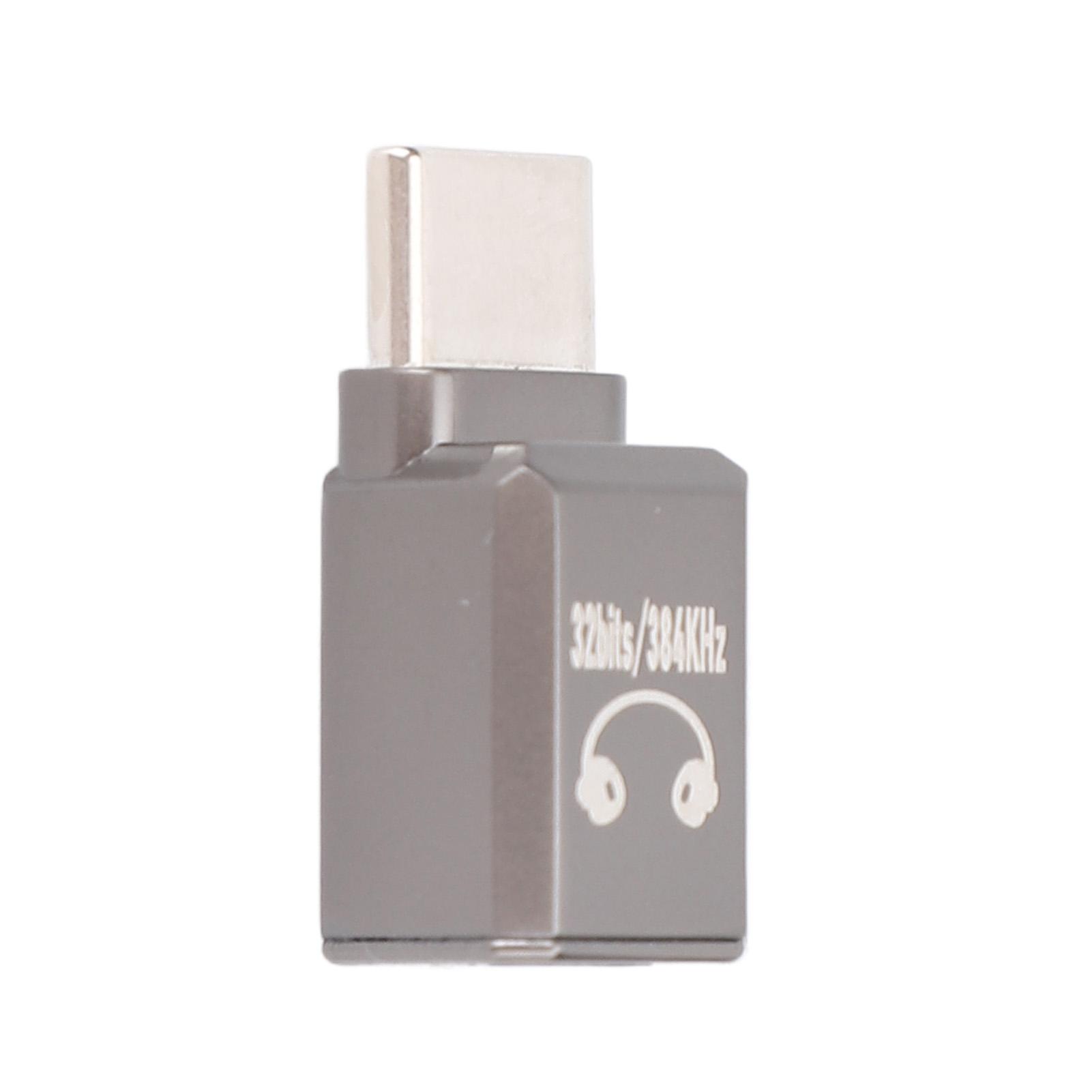 

Адаптер USB C на 3,5 мм для наушников 32 бит 384 кГц Hi-Fi ЦАП Док-станция с разъемом для наушников Type-C для серый