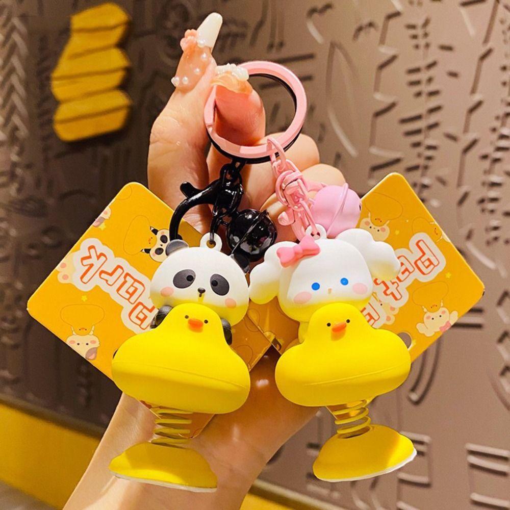 

Брелок для ключей с изображением кролика, собаки, мультяшной собаки, силиконовый, брелок для ключей с изображением объятия, животного, подарочный кулон