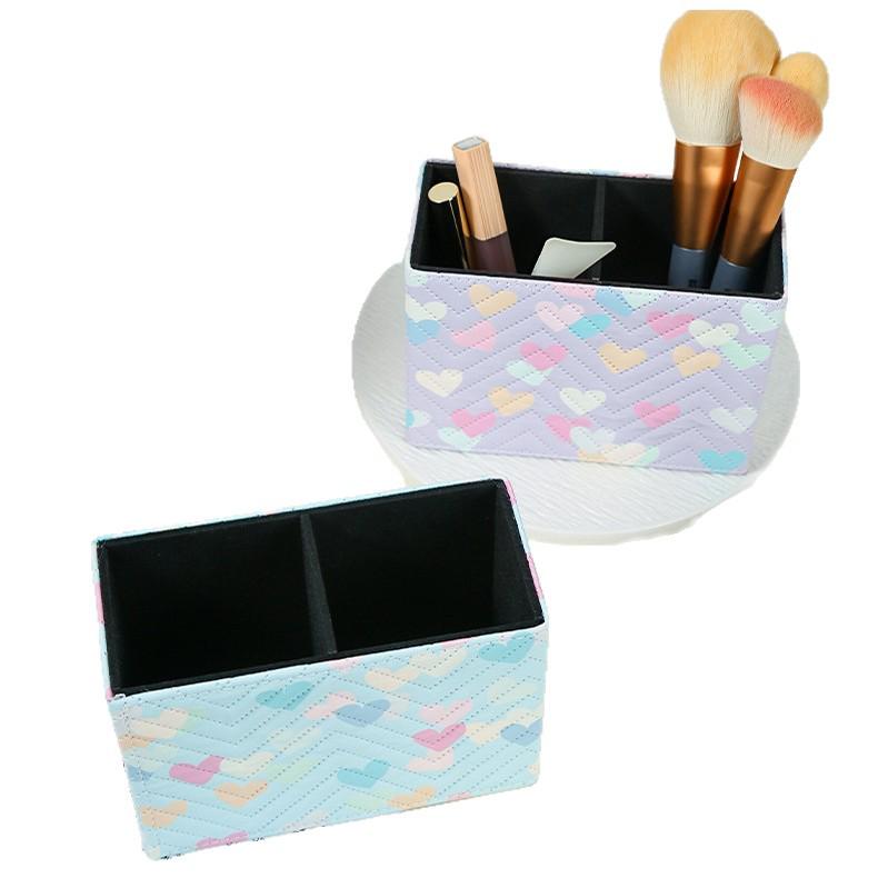 Multifunctional Leather Organizer Box for Pens, Remotes, Office & Makeup Supplies