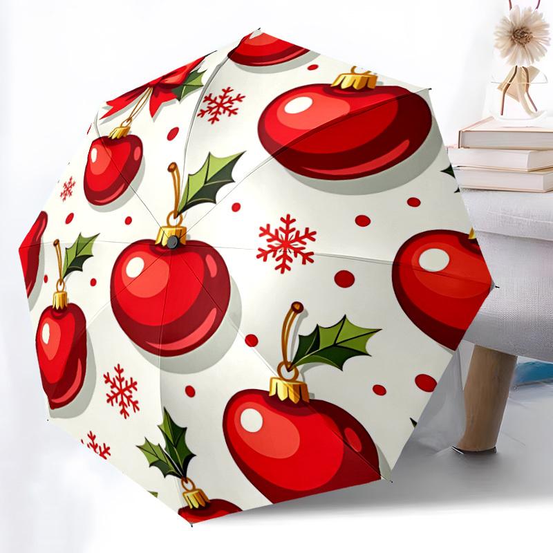 1pc Christmas ornaments Automatic Umbrella Portable Home Essential Umbrella, Iron Umbrella Structure Suitable for All Seasons yy251123167