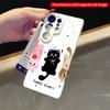 2DFlat Samsung phone case Cute Cats Happy Time Phone Case Applicable to Galaxy S22 S23 S24 S25ULTRA S26 A12 A13 A14 A15 A16