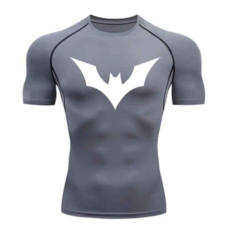 Trainning & Exercise Quick-drying Breathable Short-sleeved T-shirt Men's Compression Shirt Gym Superhero Sports Running T-shirt