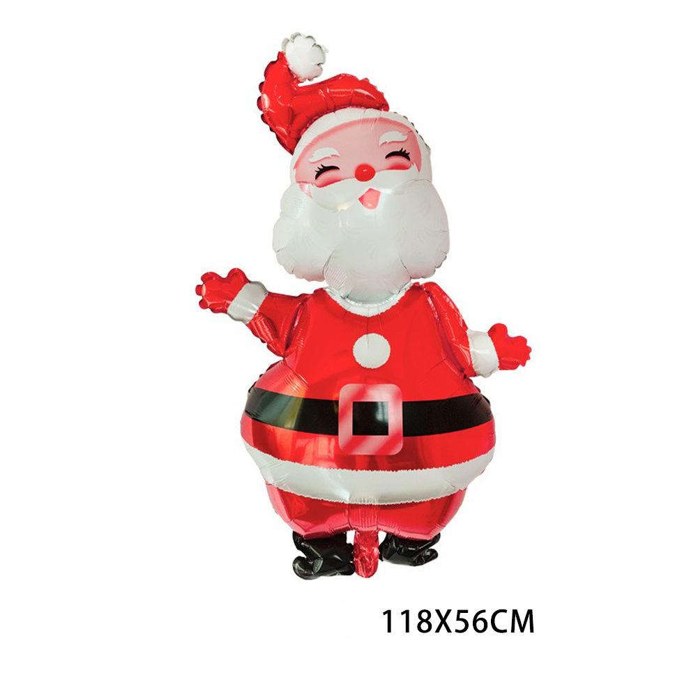 Christmas Balloon Large Santa Claus Decorative Balloon Aluminum Foil Balloon for Christmas Party Decorative Supplies