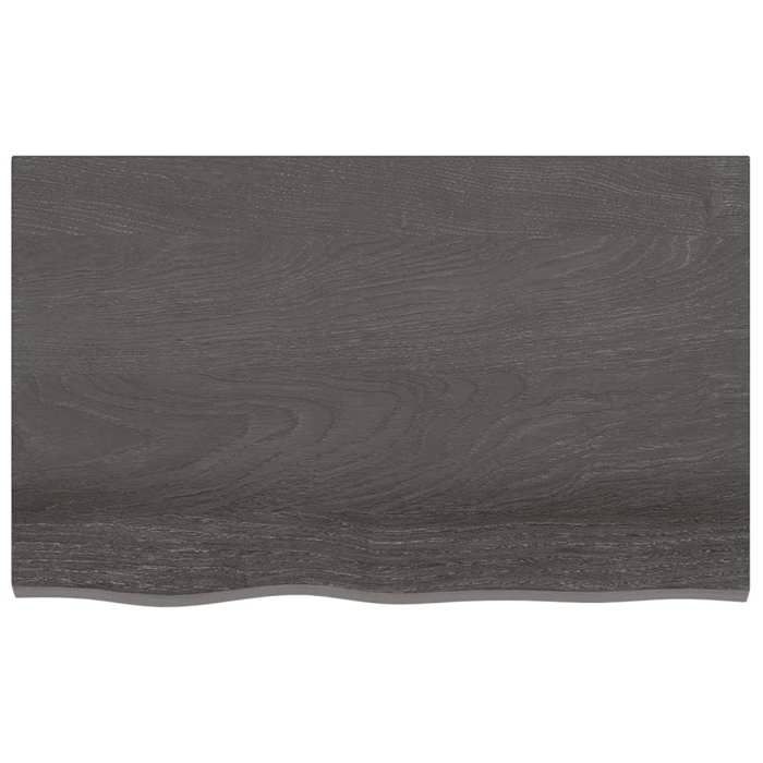 VidaXL Dessus de bureau gris foncé 80x50x4 cm bois chêne traité 3156420