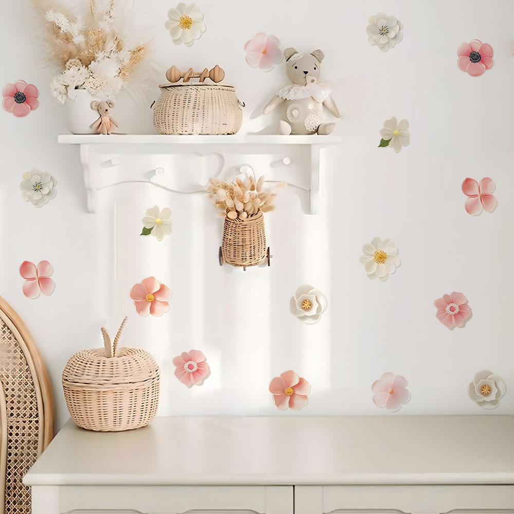 Creative Little Flower Stickers for Bedroom Living Room Entrance Hall Home Background and Wall Beautification