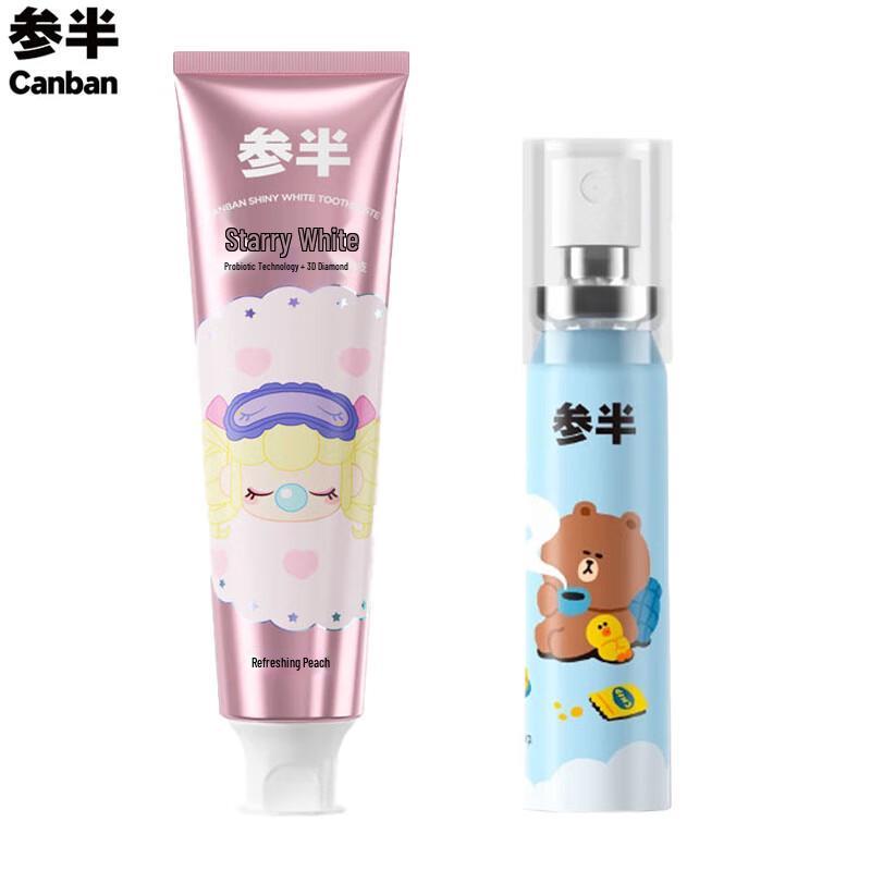 Набор Canban LINE FRIENDS: Зубная паста и мятный спрей для полости рта