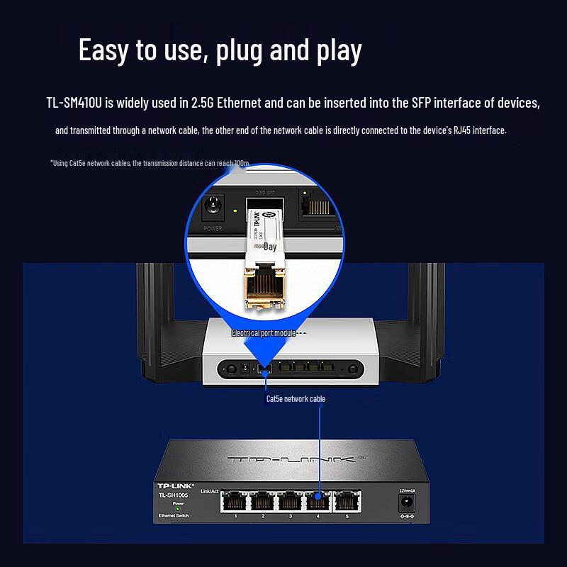TP-LINK 2.5G SFP to RJ45 Ethernet Module
