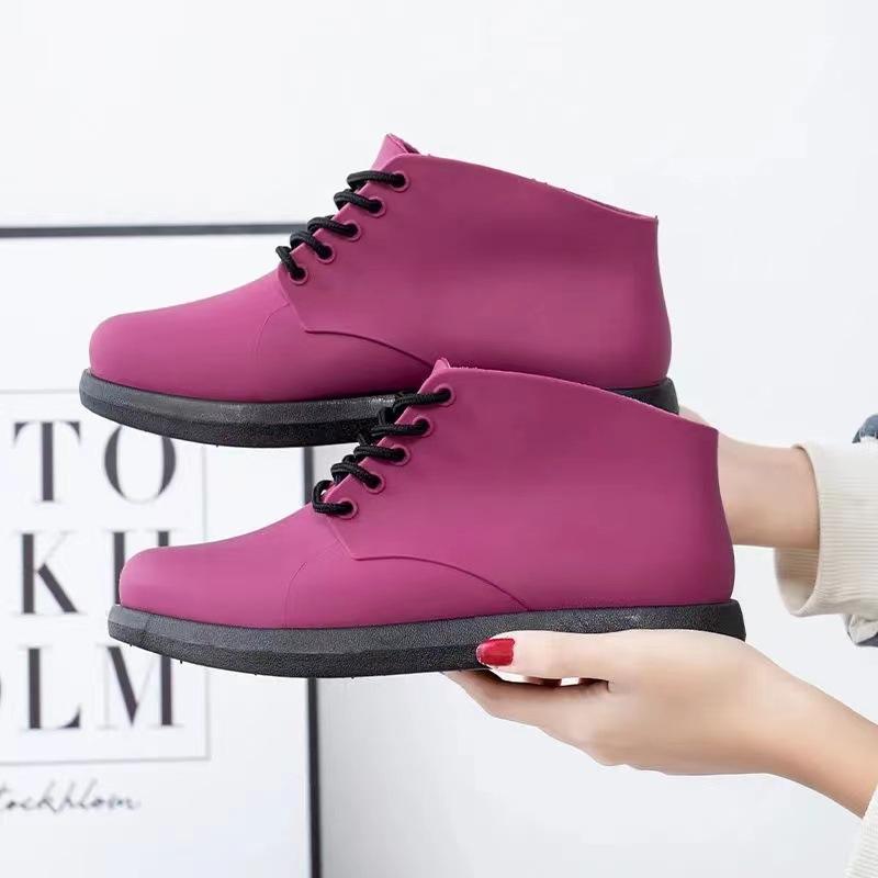 Adult rain shoes women's kitchen non-slip shoes wet and dry women's rubber shoes waterproof rain boots women's fashion thickened