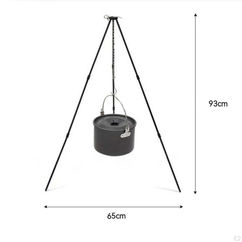 Camping Tripod Stainless Steel Equipment Lightweight Portable Campfire Outdoor