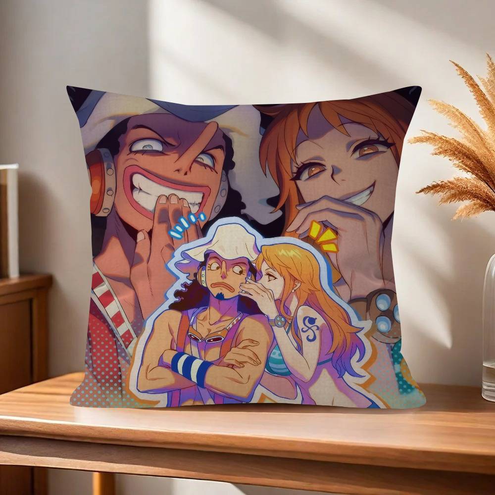 Pillow Cushion Cover Pillowcase Living Room Sofa Home Decor Customized Japan ooOne Piece Anime