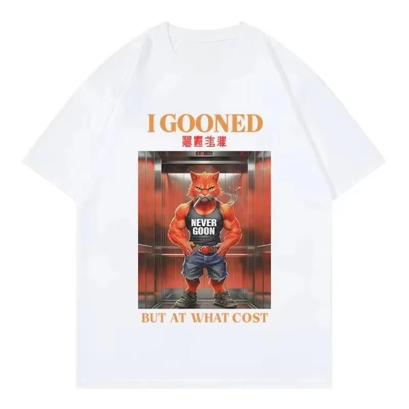 I Gooned But At What Cost Funny Tshirt Goon Meme Graphic T Shirts Womens Casual Fashion Short Sleeve Tshirts Women Clothes
