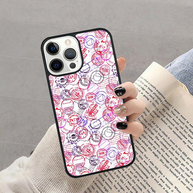 Passport Travel Stamps Phone Case For iPhone 17 Air 16 Pro Max 15 14 Plus 12 13 Soft Bumper Shell Cover Coque