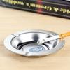 Stainless Steel Ashtray Portable Ash Tray Round Square Large Capacity Ashtray Car Ashtrays Outdoor Wind And Fall Prevention