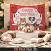 Party Backdrop New Year Red Flat Festive Lantern Multi Layered Celebrations Event Backdrop Decoration Front Door Decor