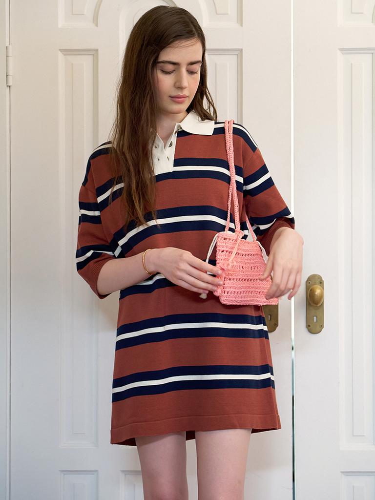 Tinknit Flora Knit Shoulder Bag_Pink