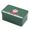 1Pc Christmas Square Tinplate Can Candy Box Gift Storage Box Biscuit Can Metal Can Home Storage Box Xmas Candy Cans Kids Gift