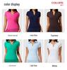 Cai Jue Women's Quick-Dry Polo Shirt - Short Sleeve, Cool Turn-Down Collar for Sports, Badminton, Tennis