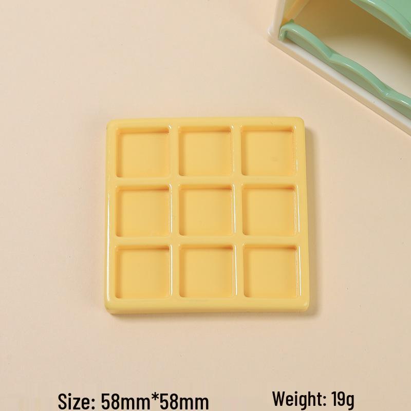 Large Multicolor Nine-Grid Plate for DIY Jewelry, Food Play & Small Accessories – Includes Cream Glue & Resin