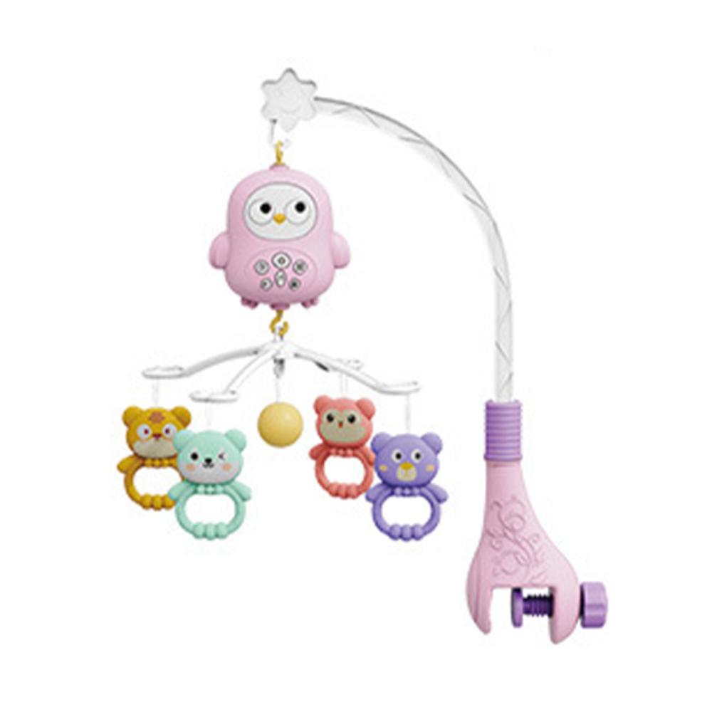 

Owl Shape Baby Music Bed Bell 360 Degree Rotating Bed Bell Toy For 0-18 Months Baby рожевий