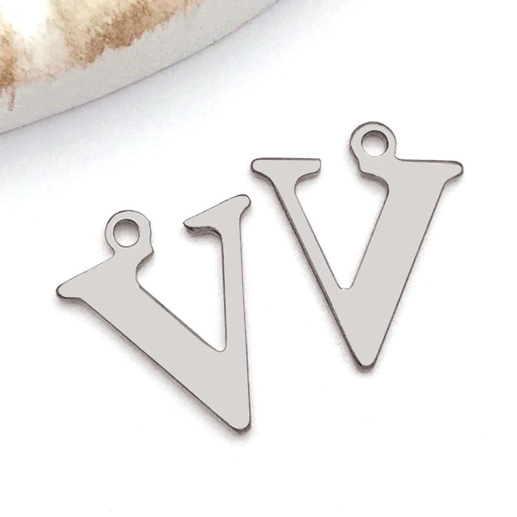 Stainless Steel Alphabet Pendant Jewelry Accessories for DIY Necklaces, Bracelets & Earrings