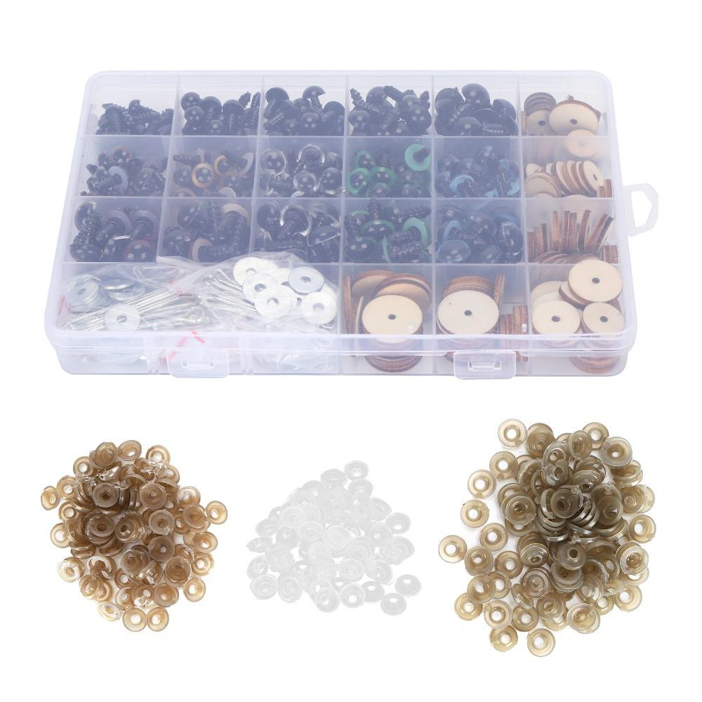 

264pcs Assorted Colors Movable Joints Various Sizes DIY Accessories Plush Doll Eyes Teddy Bear