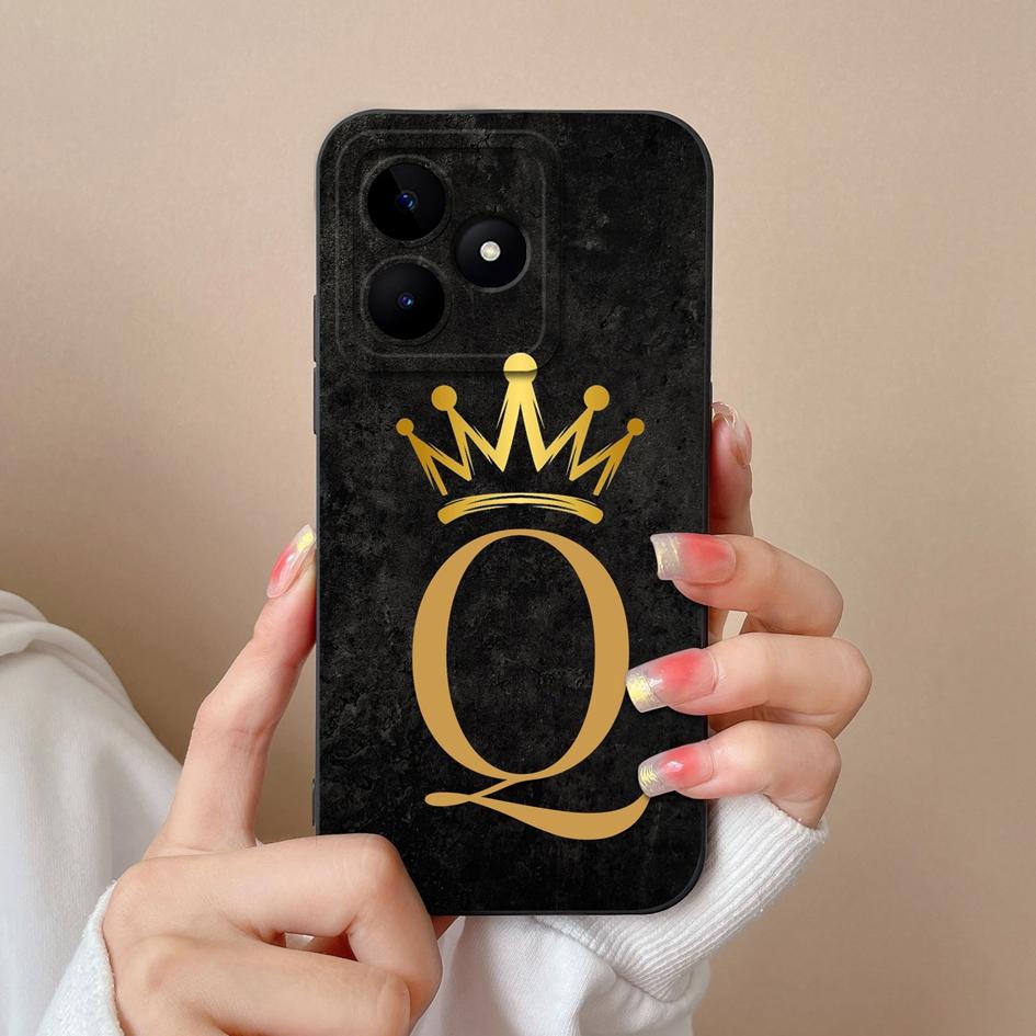 Für Realme C53 C25 C25S C25Y C30 C30S C31 C33 C35 C51 C61 C55 C65 C67 C75 4G 5G Handyhülle Kreatives Buchstabenmuster Weiches Silikongehäuse Für OPPO Capa