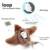 Pet Swing Sparrow Interactive Cat Toys USB Rechargeable Chirping Flapping Bird No Flying with Catnip for Indoor Touch Cats Toys