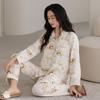 Cotton Silk Padded Maternity Nursing Pajama Set with Side-Opening Bra