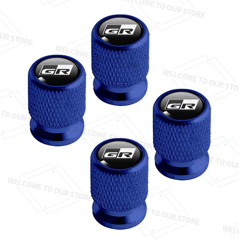 For Toyota ad114pcs/1set For Toyota GR Logo Yaris Levin Hilux Prado Prius Highlander Car Valve Caps Wheel Tires Air Tyre Stem Protective Cover TDX1