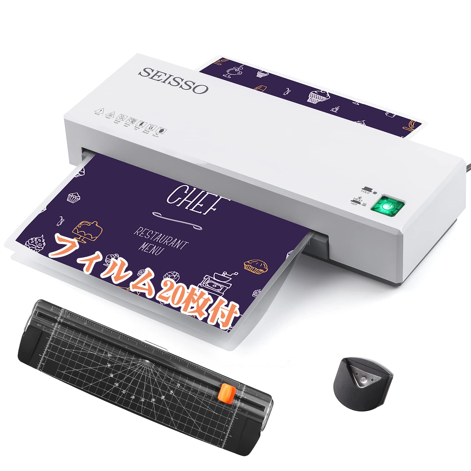 

Ламинатор SEISSO Совместим с Совместим с форматом до А4 минут Ламинатор 3 в 1 Совместим со скоростью 300 мм в минуту До Без пузырьков Работает