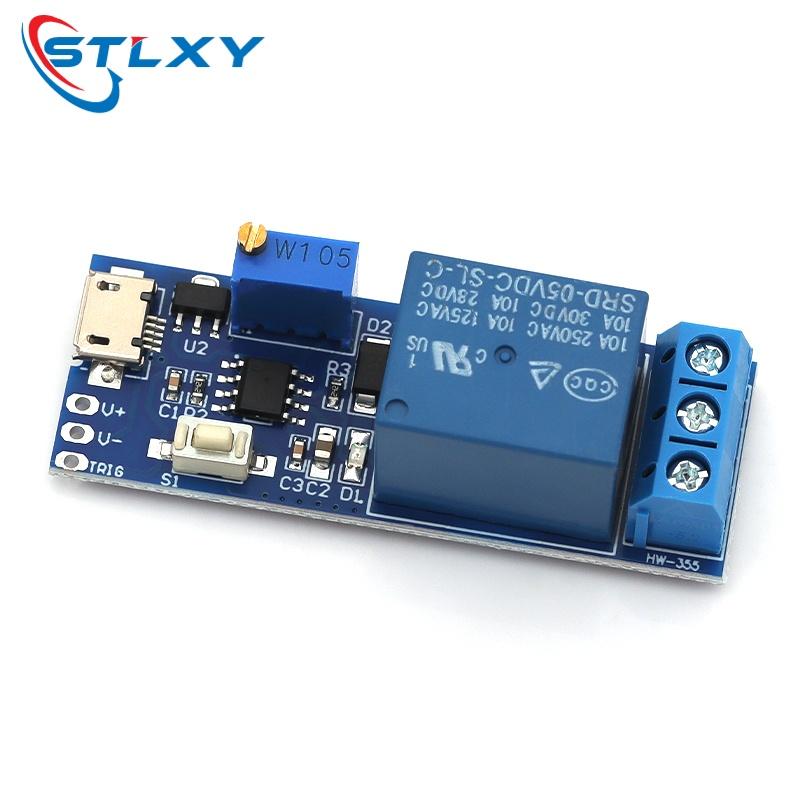 Smart Electronics 5V-30V Micro USB Power Adjustable Delay Relay Timer Control Module Trigger Delay Switch Relays 5