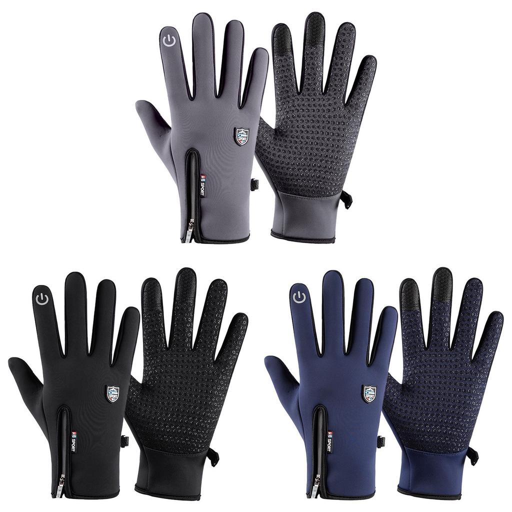 Outdoor Winter Windproof Waterproof Nonslip Fleece Gloves For Men And Women